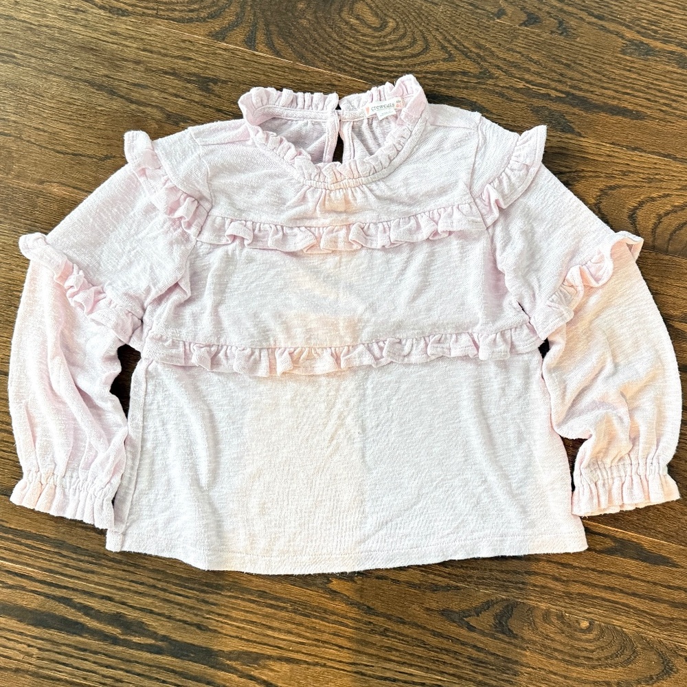 Sweet, Ruffled Crewcuts Girls Pink Top Size 6-7 YRS